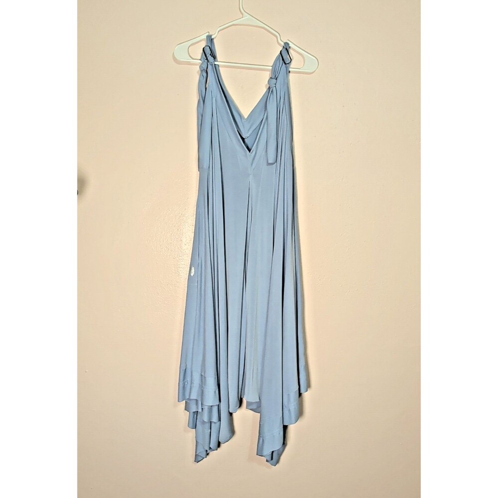 FP Movement Free People Seven Stars One Piece Jumper Small Blue Wide Leg Boho - Picture 2 of 14